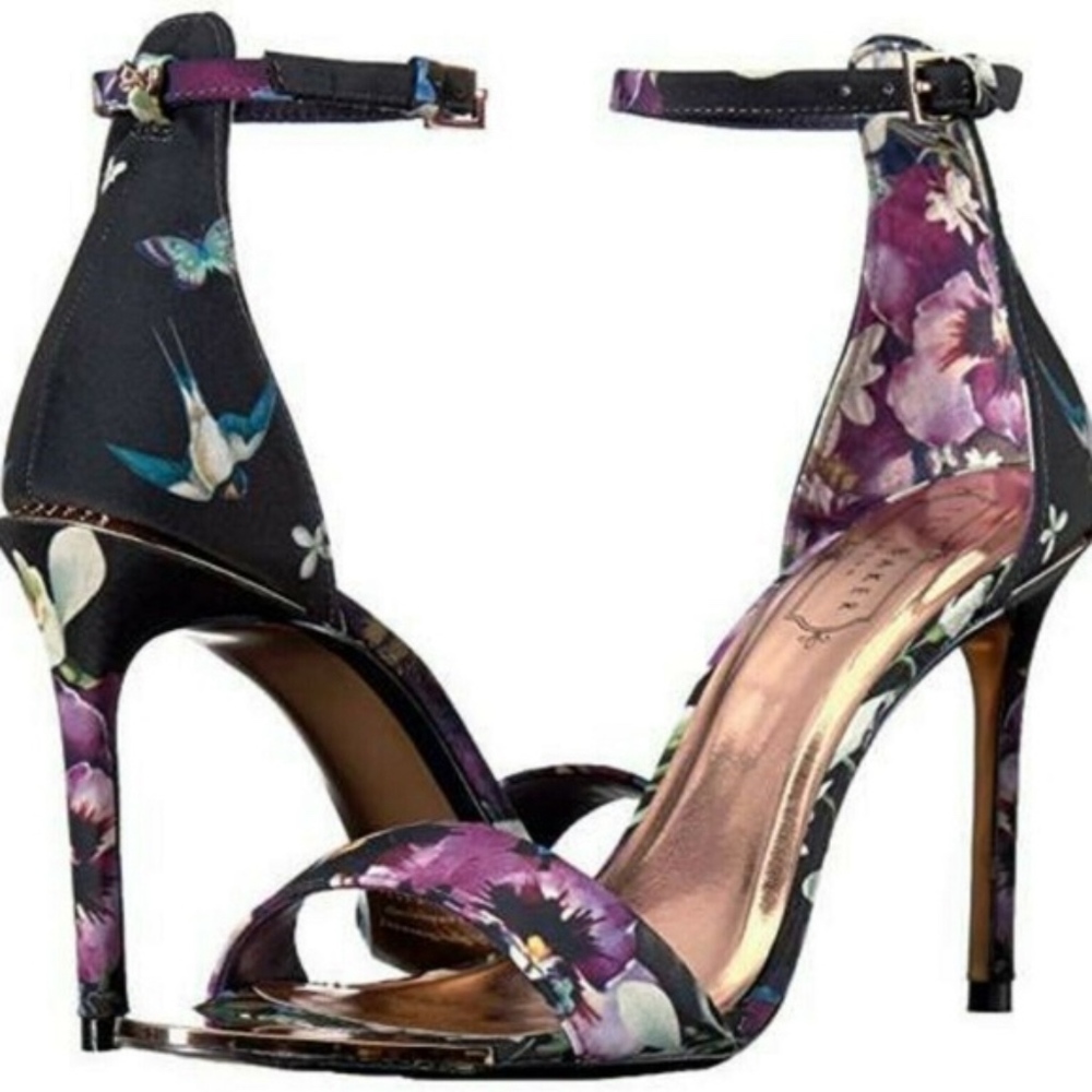 Beautiful Blue Floral Ted Baker Heels